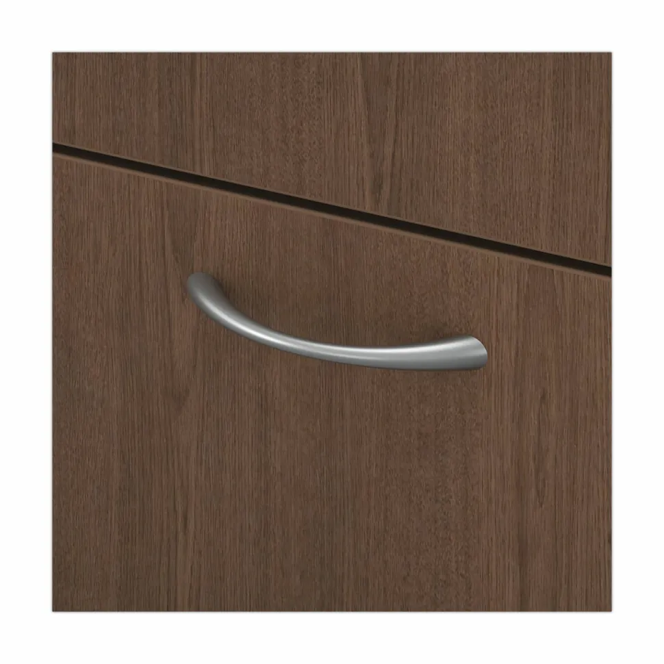 HON Mod Support Pedestal, Left or Right, 2-Drawers: Box/File, Legal/Letter, Sepia Walnut, 15" x 20" x 20"