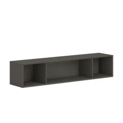 HON Mod Wall Storage, 66w x 14d x 39.75h, Slate Teak