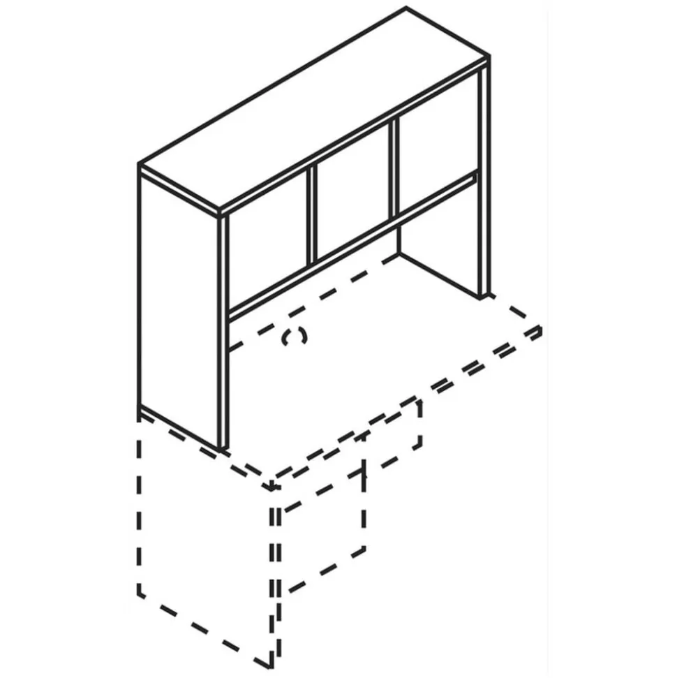 HON 10500 Series Closed Hutch For Returns, Harvest Cherry