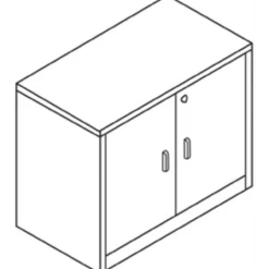 HON 10500 Series Storage Cabinet, Mahogany