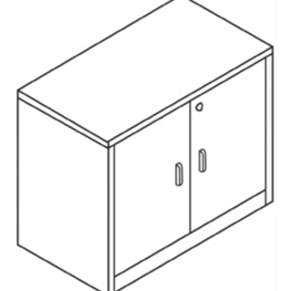 HON 10500 Series Storage Cabinet, Mahogany
