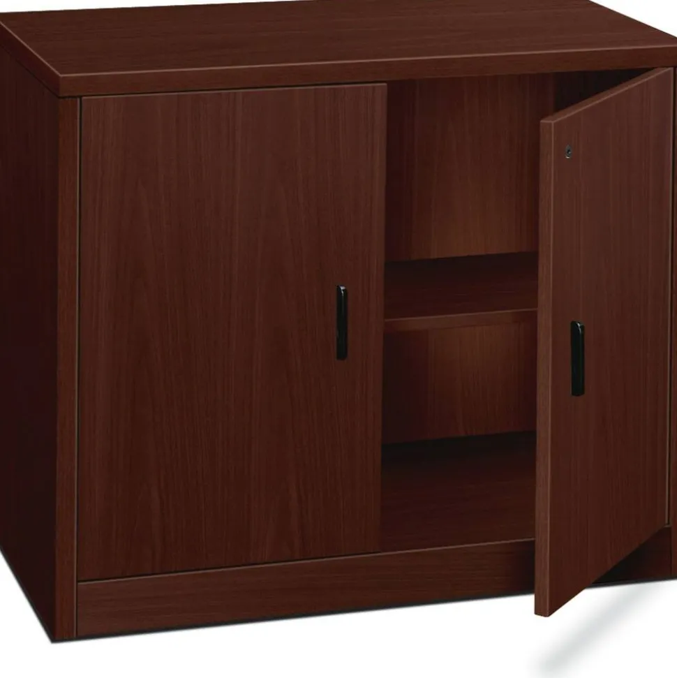 HON 10500 Series Storage Cabinet, Mahogany