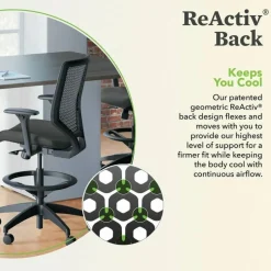 HON Solve Task Stool, ReActiv, Black