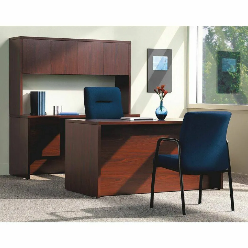 HON 10500 60"W Double-Pedestal Computer Desk, Mahogany
