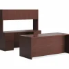 HON 10500 66" W Left-Pedestal Computer Desk, Mahogany