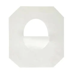 Hospeco Discreet Seat Half-Fold Toilet Seat Covers, White, 250 Sheets Per Pack, Case Of 20 Packs