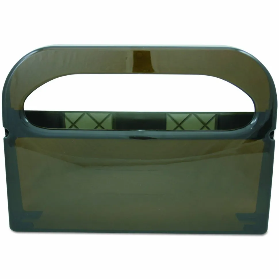 HOSPECO Health Gards Toilet Seat Cover Dispenser, Half-Fold, 16 x 3.25 x 11.5, Smoke