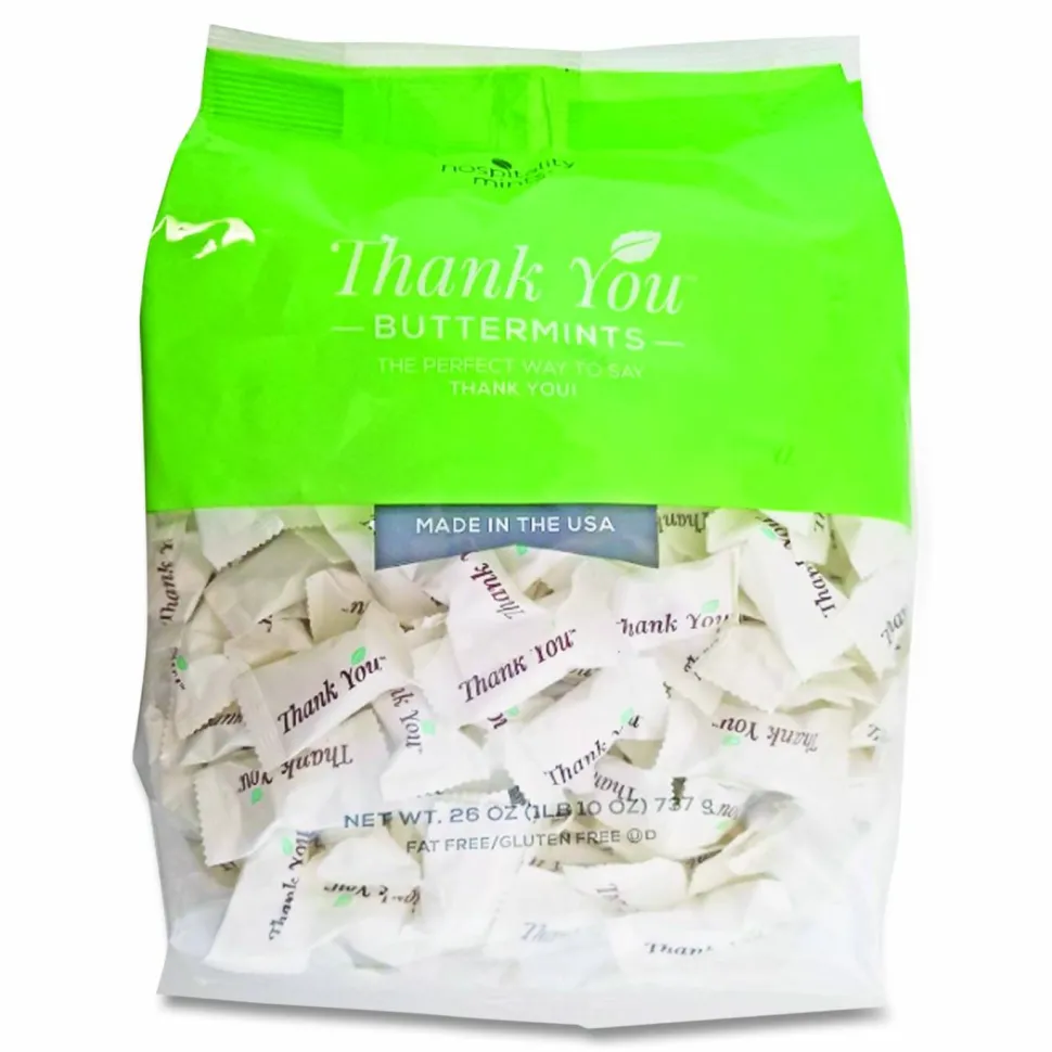 Hospitality Mints Thank You Buttermints Candies, 26 oz Bag