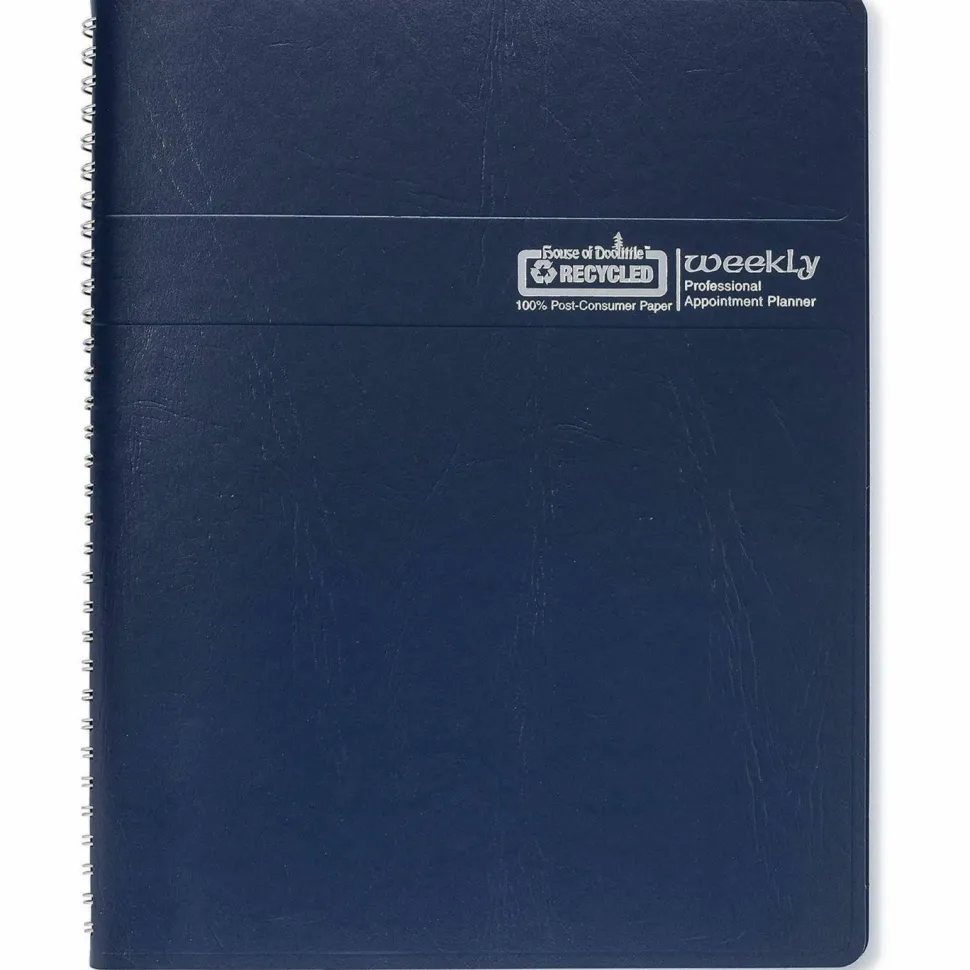 House of Doolittle Recycled Professional Weekly Planner, 15-Minute Appts, 11 x 8.5, Blue Wirebound Soft Cover, 12-Month (Jan to Dec): 2027, 2027 Calendar