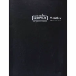 House of Doolittle Recycled Ruled 14-Month Planner with Leatherette Cover, 10 x 7, Black Cover, 14-Month: Dec 2026 to Jan 2028, 2027 Calendar