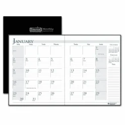 House of Doolittle Recycled Ruled 14-Month Planner with Leatherette Cover, 10 x 7, Black Cover, 14-Month: Dec 2026 to Jan 2028, 2027 Calendar
