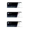 HP 414A 3-Color Cyan/Magenta/Yellow Toner Cartridges, Pack Of 3 Cartridges, HP414ACMY-OD