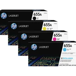 HP 655A Cyan Toner Cartridge, CF451A
