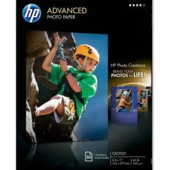 HP Advanced Photo Paper for Inkjet Printers, Glossy, Letter Size (8 1/2