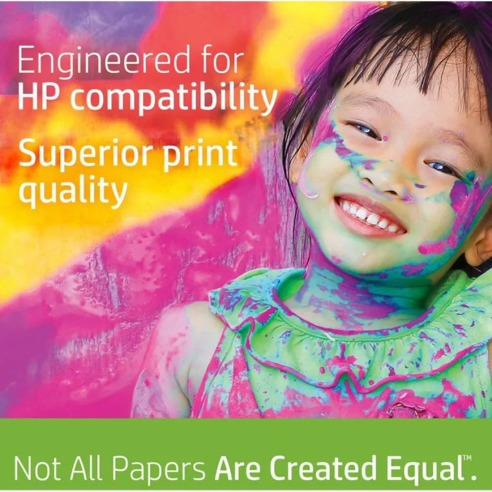 HP BrightWhite24 Inkjet Paper, 1 Ream, White, Letter Size (8 1/2" x 11"), Ream Of 500 Sheets, 24 Lb, 100 Brightness