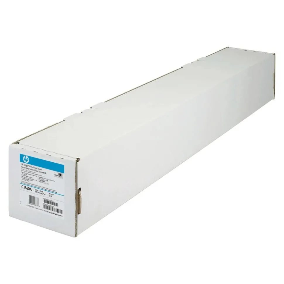 HP C1860A DesignJet Bond Wide Format Roll, 24" x 150', 24 Lb