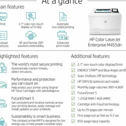 HP Color LaserJet Enterprise M455dn Laser Printer