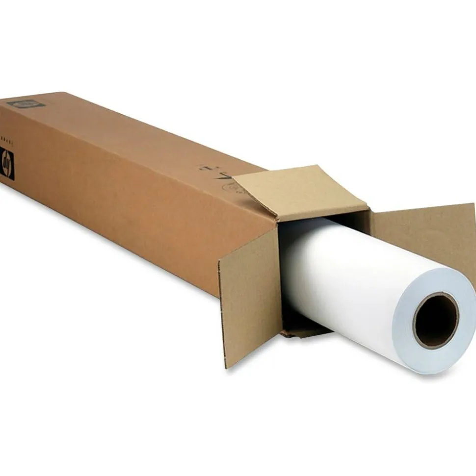 HP DesignJet Inkjet Large Format Paper, 7 mil, 36" x 100 ft, High-Gloss White
