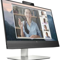 HP E24mv G4 24" Class Webcam Full HD LCD Monitor - 16:9 - Black, Silver