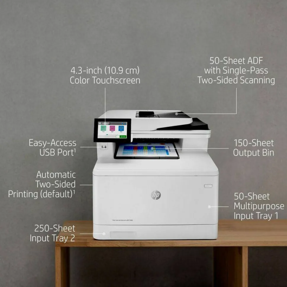 HP LaserJet Enterprise Color MFP M480f, Copy/Fax/Print/Scan