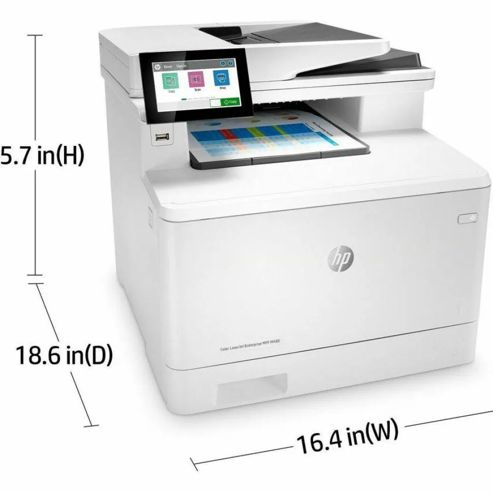 HP LaserJet Enterprise Color MFP M480f, Copy/Fax/Print/Scan