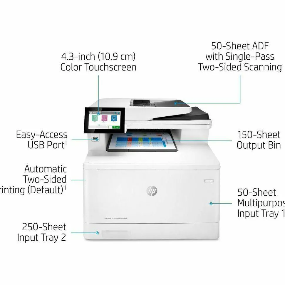 HP LaserJet Enterprise Color MFP M480f, Copy/Fax/Print/Scan