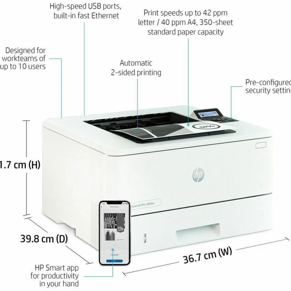 HP LaserJet Pro 4001dn Laser Printer