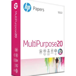 HP Papers MultiPurpose20 Paper, 96 Bright, 20 lb Bond Weight, 8.5 x 11, White, 500 Sheets/Ream, 5 Reams/Carton