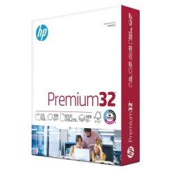 HP Papers Premium32, 100 Bright, 32 lb Bond Weight, 8.5 x 11, Ultra White, 500/Ream
