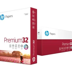 HP Papers Premium32, 100 Bright, 32 lb Bond Weight, 8.5 x 11, Ultra White, 500/Ream