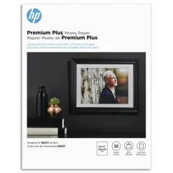 HP Premium Plus Photo Paper for Inkjet Printers, Soft Gloss, Letter Size (8 1/2