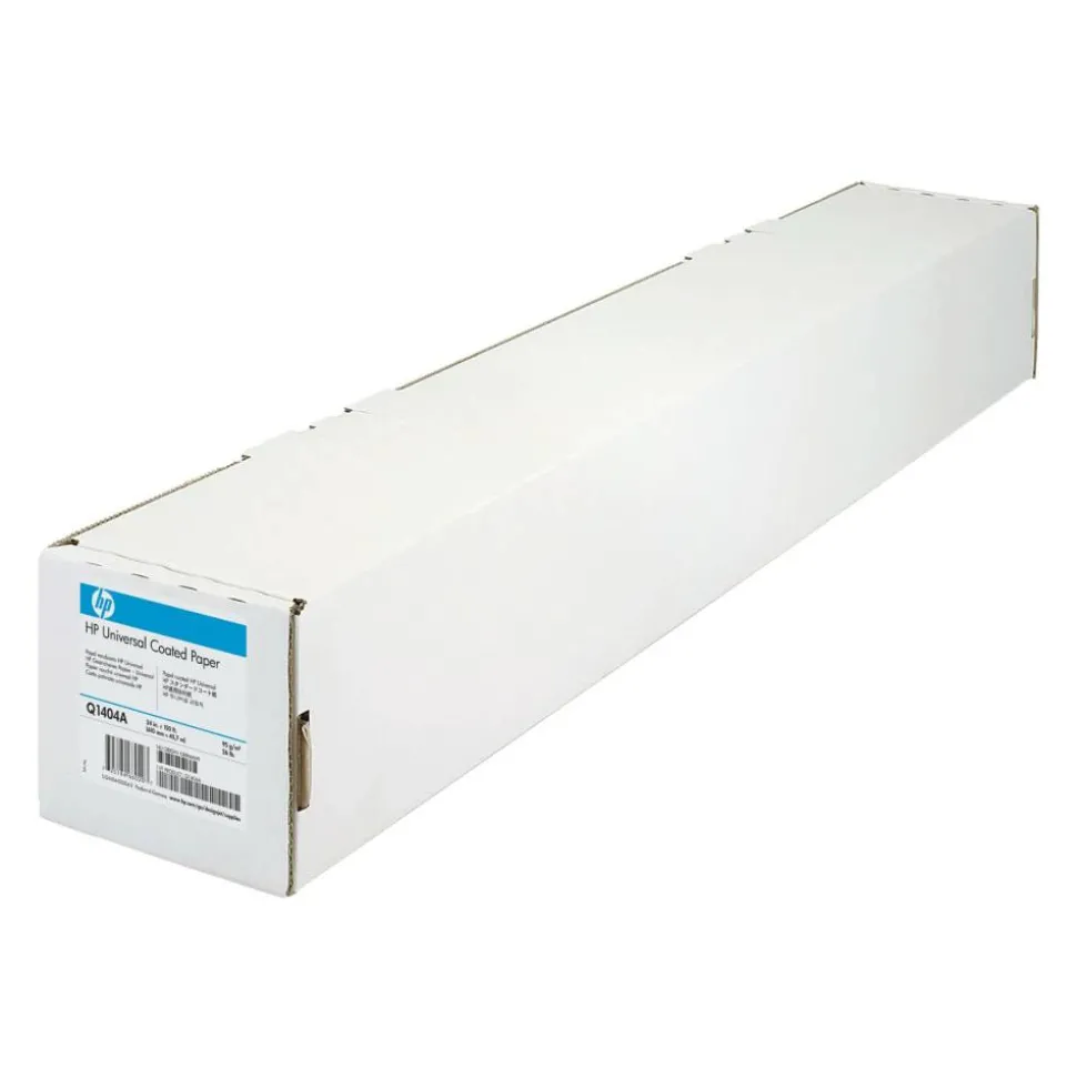 HP Q1404B Designjet Wide Format Roll, 24" x 150', 26 Lb