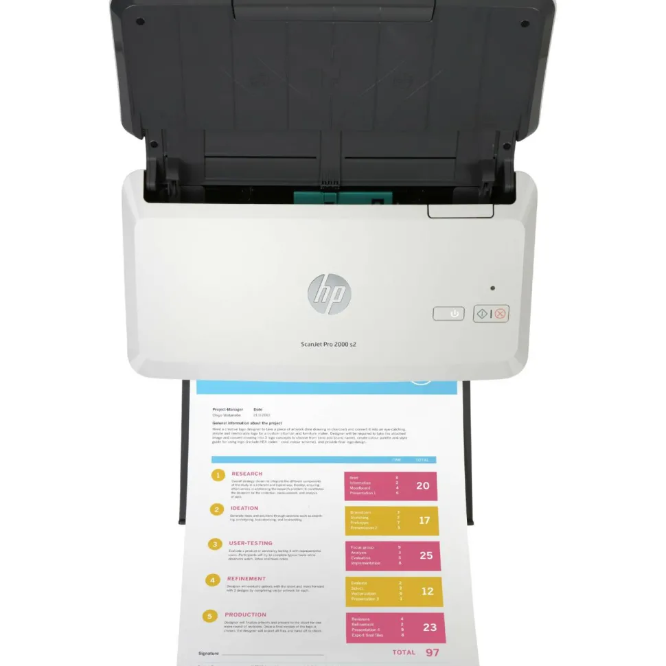 HP ScanJet Pro 2000 s2 Sheet-Feed Scanner, 600 dpi Optical Resolution, 50-Sheet Duplex Auto Document Feeder