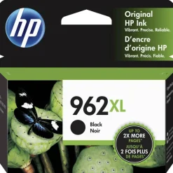 HP 962XL Black High-Yield Ink Cartridge, 3JA03AN