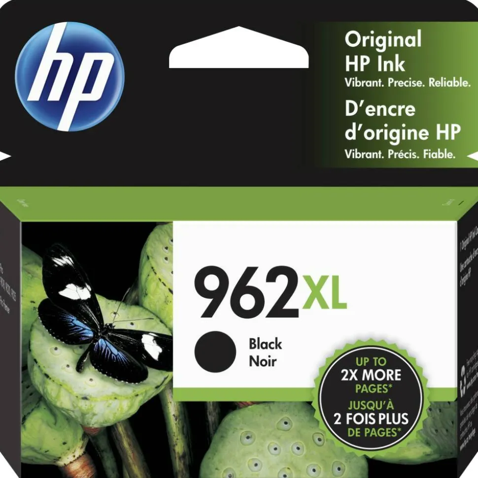 HP 962XL Black High-Yield Ink Cartridge, 3JA03AN