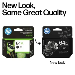 HP 64XL Black High-Yield Ink Cartridge, N9J92AN