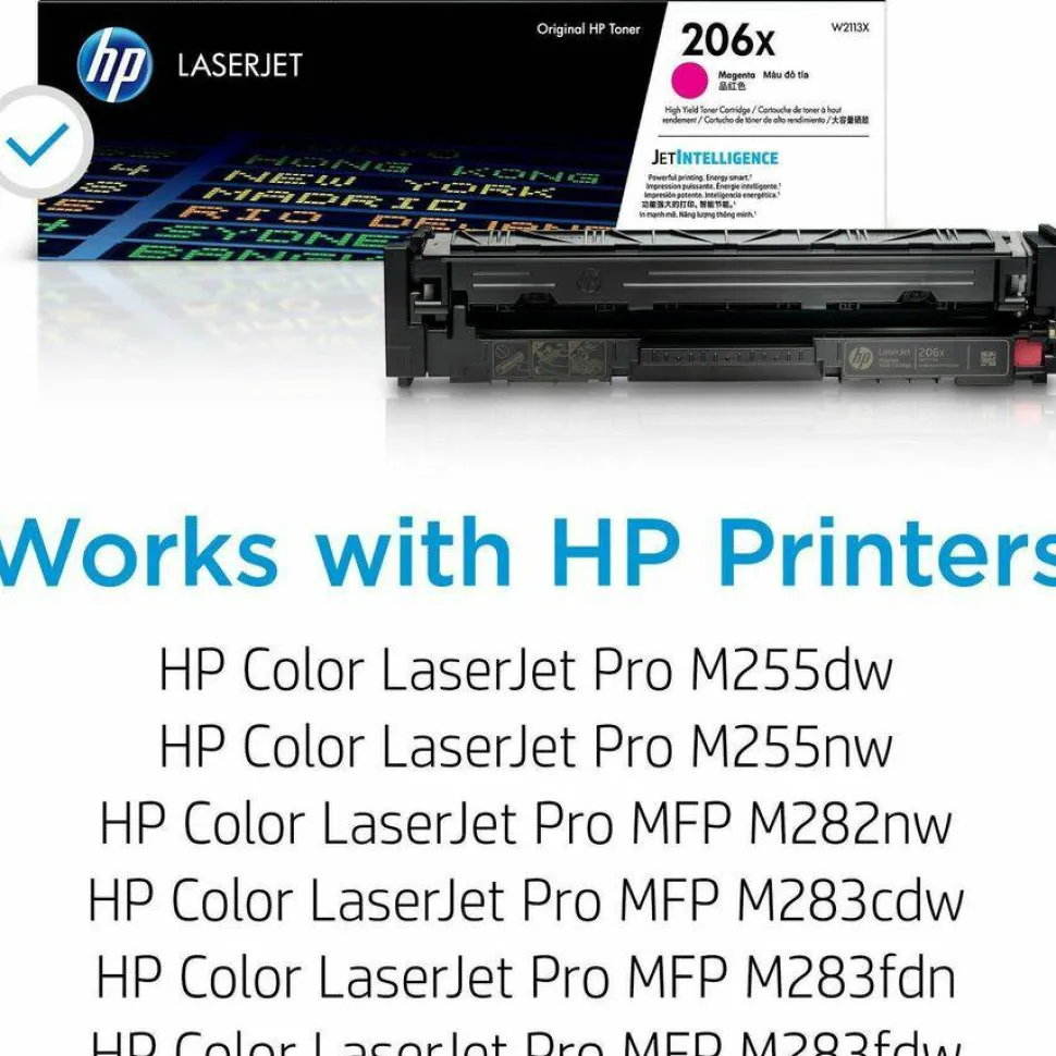 HP 206X, (W2113X) High-Yield Magenta Original LaserJet Toner Cartridge