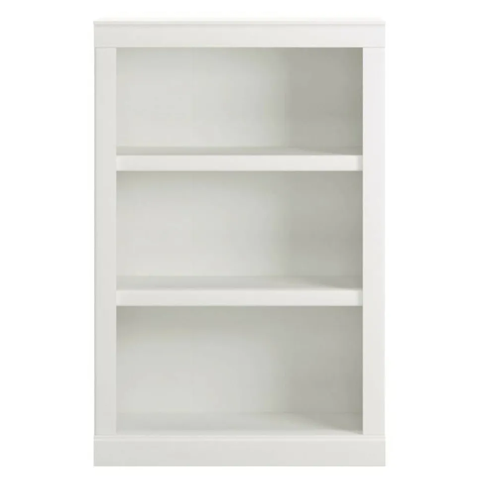 45"H 3-Shelf Bookcase, Arctic White