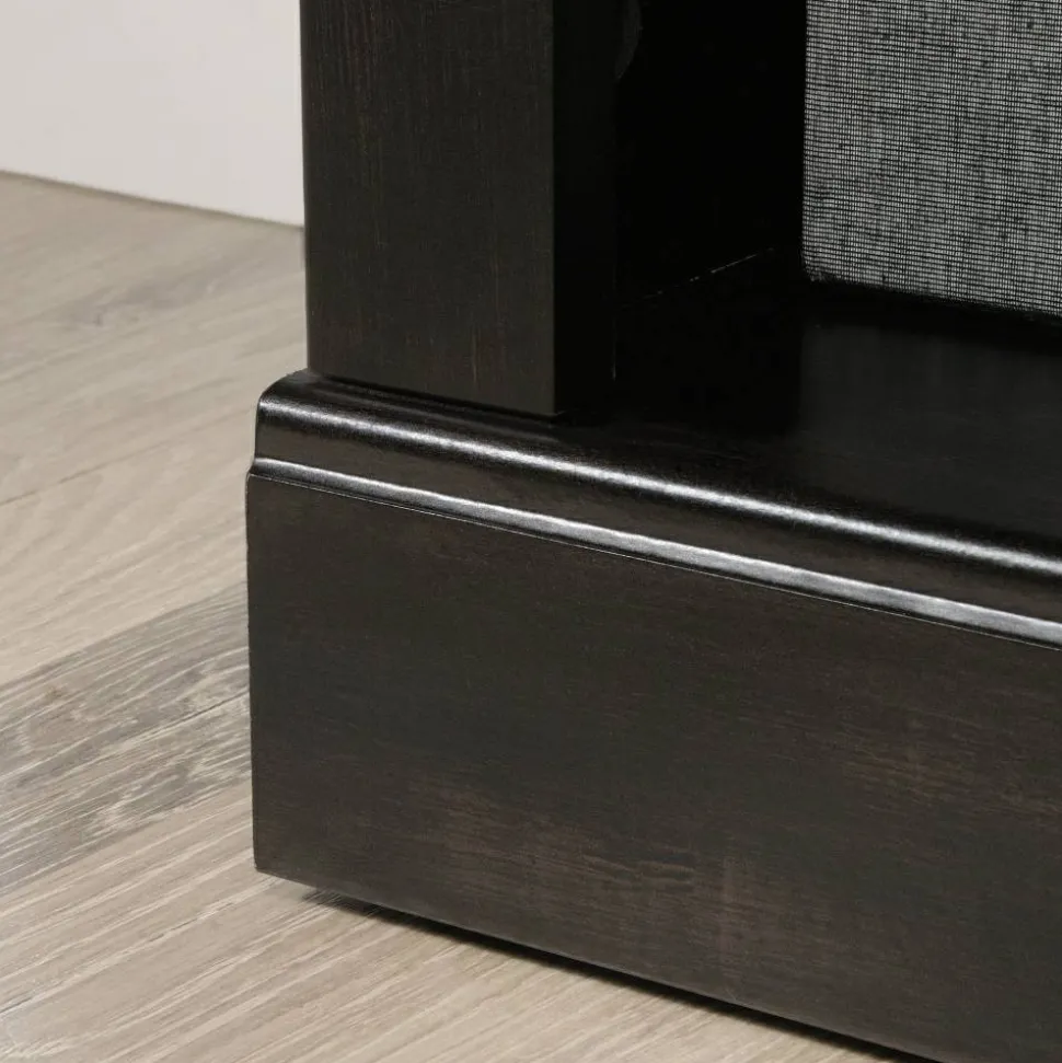 45"H 3-Shelf Bookcase, Peppered Black