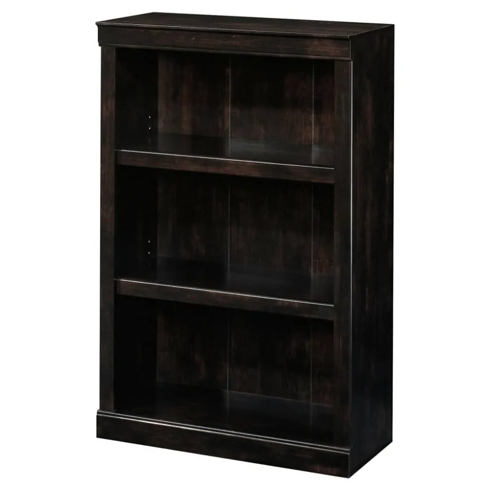 45"H 3-Shelf Bookcase, Peppered Black