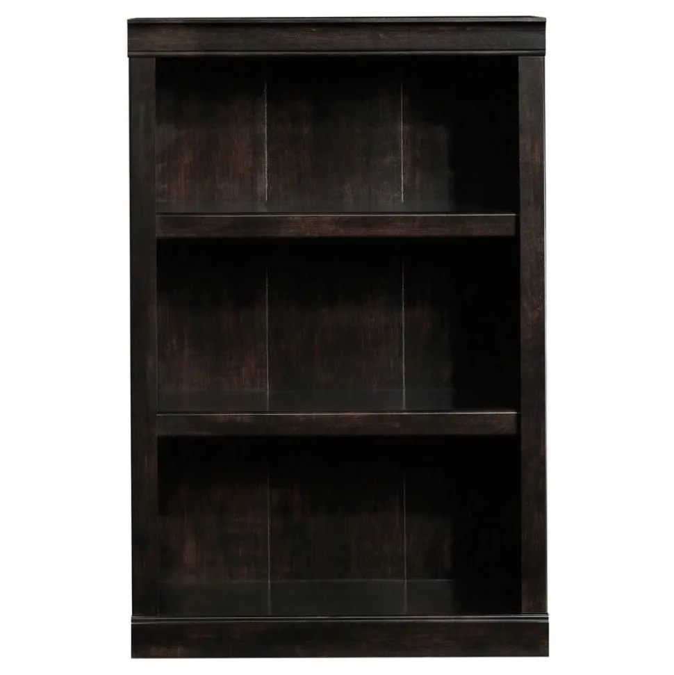 45"H 3-Shelf Bookcase, Peppered Black