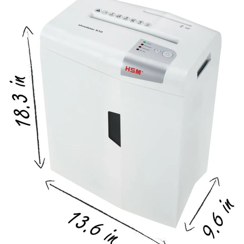 HSM Shredstar 10 Sheet Cross-Cut Shredder, X10