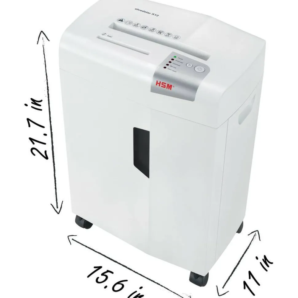 HSM shredstar 12 Sheet Cross-Cut Shredder, X12