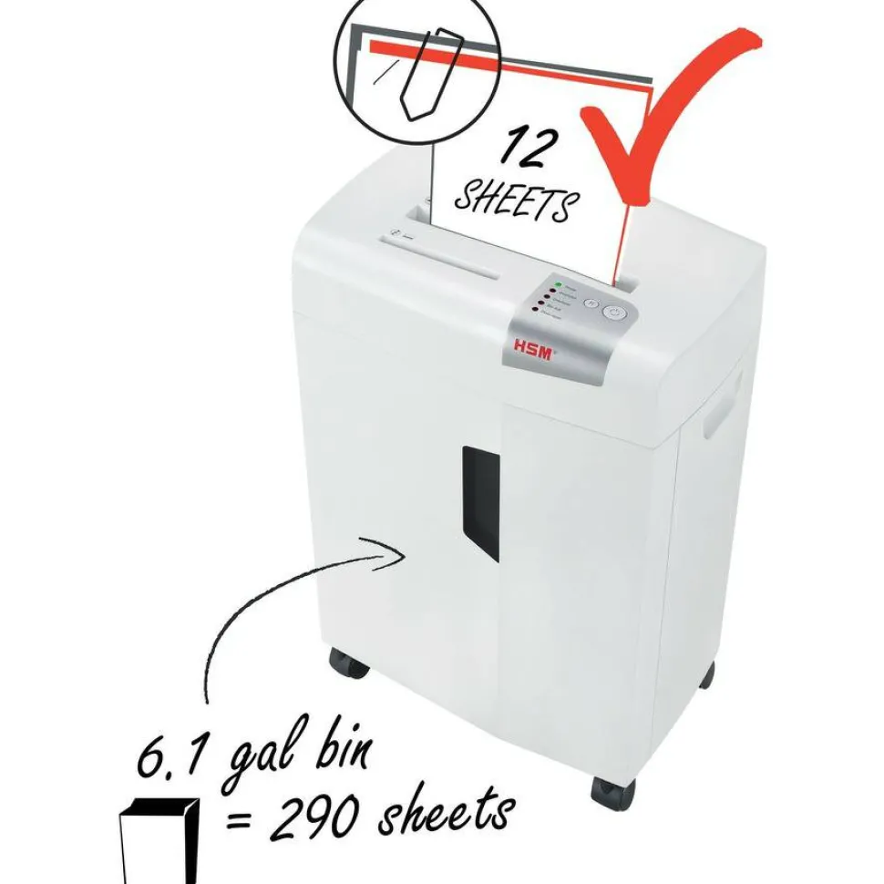 HSM shredstar 12 Sheet Cross-Cut Shredder, X12