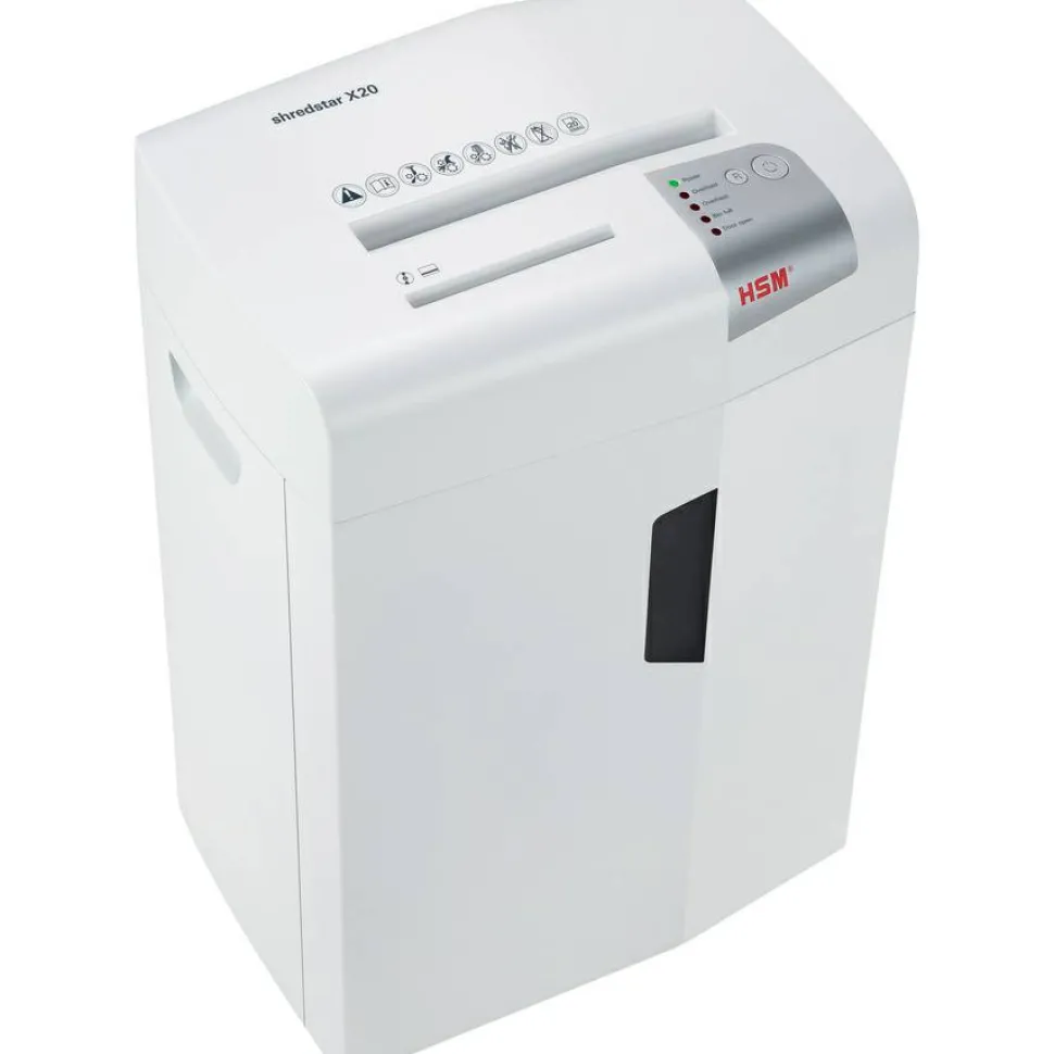 HSM shredstar X20 Cross Cut Shredder - Cross Cut - 20 Per Pass - 6.9 gal Waste Capacity