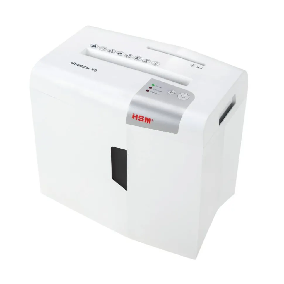 HSM shredstar X5 5 Sheet Cross-Cut Shredder, HSM1043W