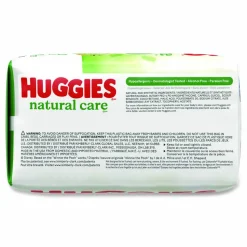 Huggies Natural Care Sensitive Baby Wipes, 6.6 x 6.86, Unscented, White, 56 Wipes/Pack, 3 Packs/Carton