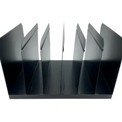 Huron 6-slot Vertical Book Rack, 6 Compartment(s), Vertical, 9