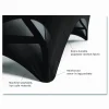 Iceberg Fabric Table Cover, 30" x 72", Black