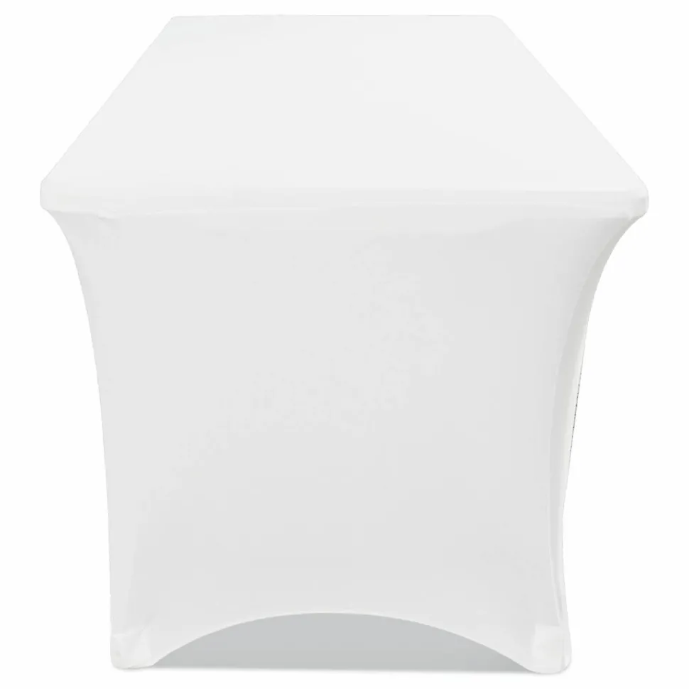 Iceberg Stretch Fabric Table Cloth, 72" x 30", White
